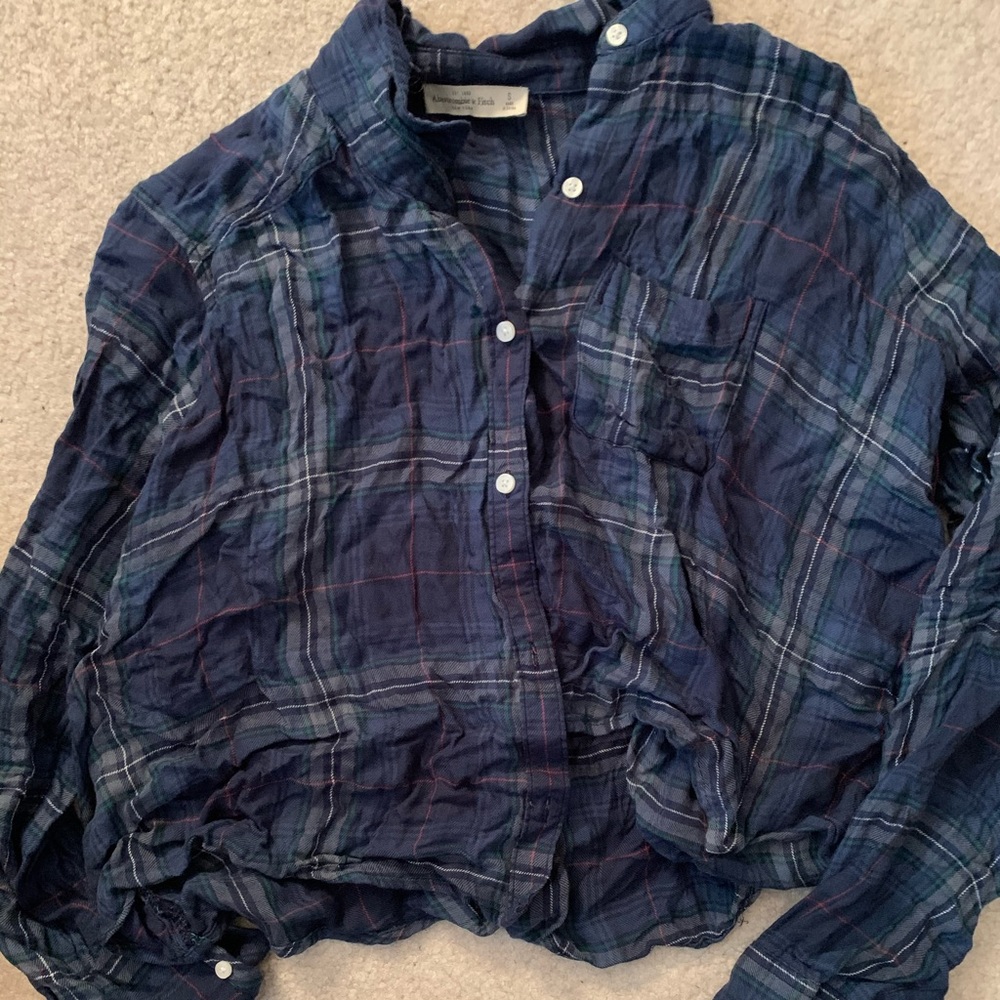 Abercrombie & Fitch cropped flannel